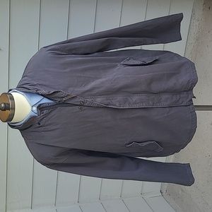 ROBERT GELLER Japan Charcoal Grey Cotton Sz 50 XL Mens Button Zip Up Jacket 2017